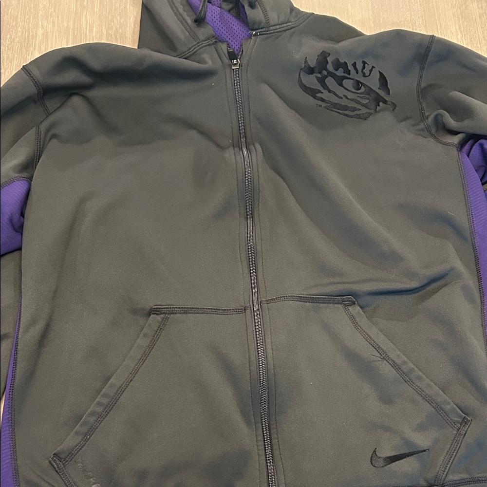 LSU‎ Nike Black and Purple Full-Zip Hoodie